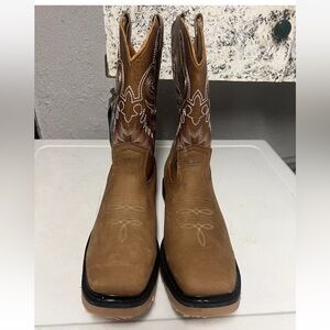 PUREPECHA WORK BOOTS GENUINE LEATHER WESTERN SQUARE SOFT TOE MADE IN MEXICO